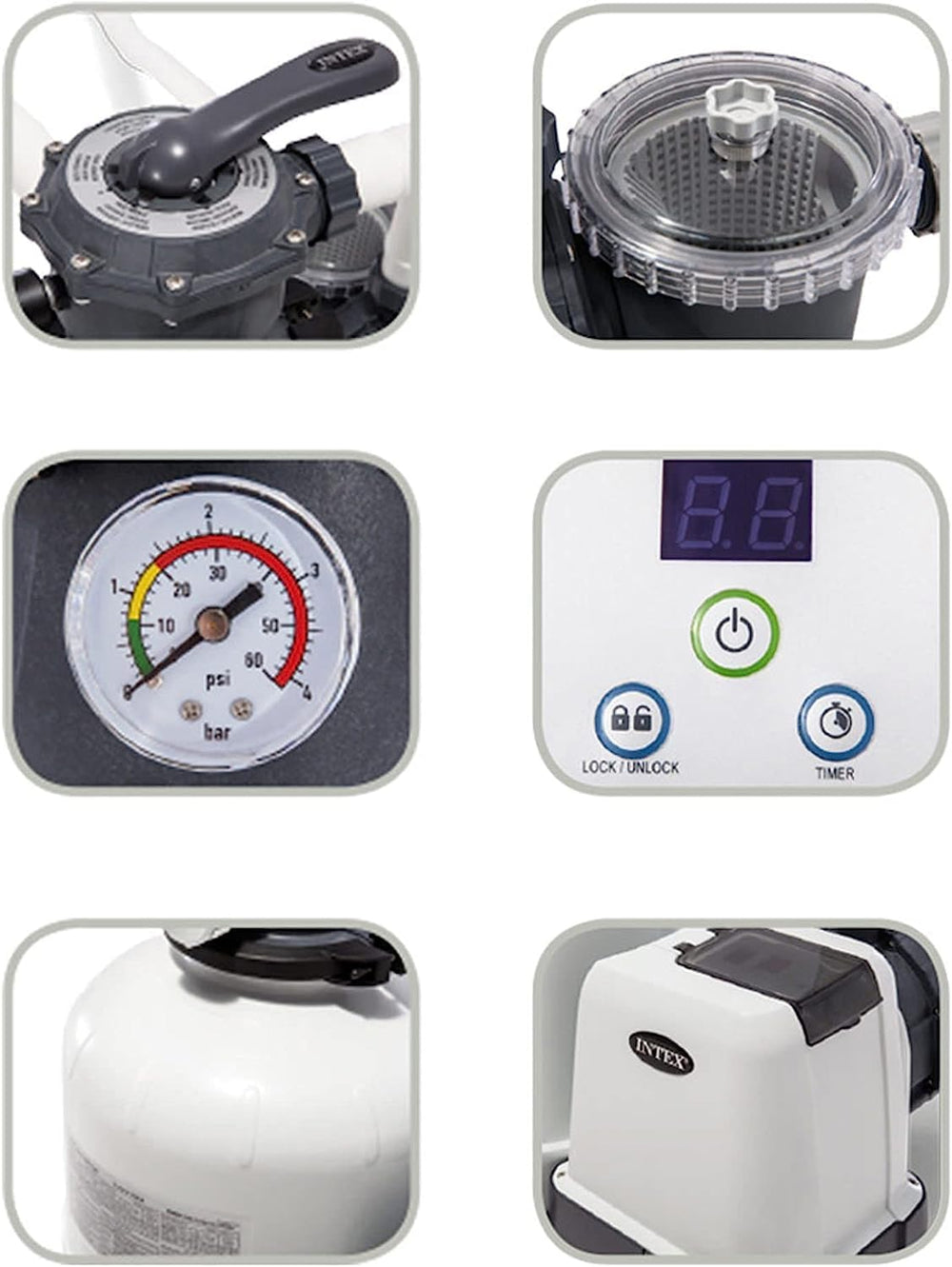 Intex Krystal Clear 7,9 m³ pískový filtrační systém pro bazény do 36 000 l 26646