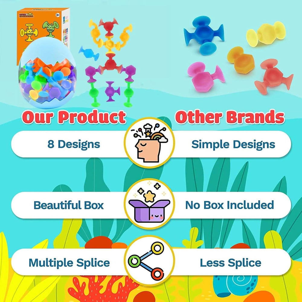 48 kusů 3 roky stará Montessori hračka do vany silikonové stavební bloky Matka a dítě Naty Shop