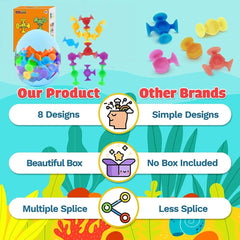 48 kusů 3 roky stará Montessori hračka do vany silikonové stavební bloky Matka a dítě Naty Shop