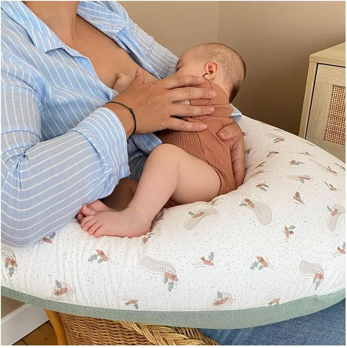 Těhotenský polštář - Kojící polštář - Multifunkční polštář 2 v 1 - Snímatelný potah 78 X 44 cm Příslušenství Jídlo a kojení Bebe Naty Shop