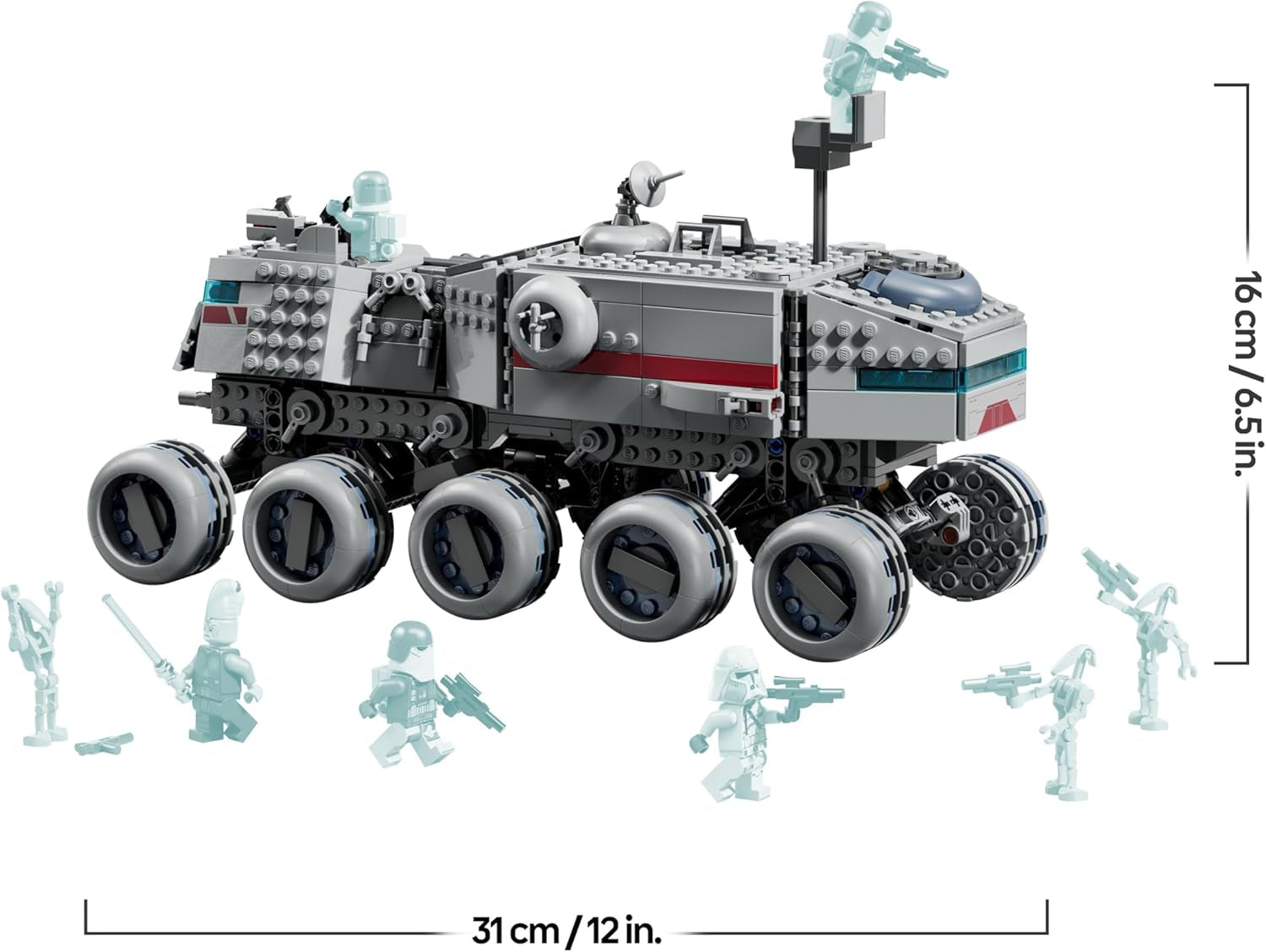 LEGO Star Wars: The Clone Wars Republikanischer Juggernaut - Spielzeug mit Transportfahrzeug - Bauset mit Lichtschwert - Kreatives Spielzeug für Kinder und Erwachsene Fans - 75413