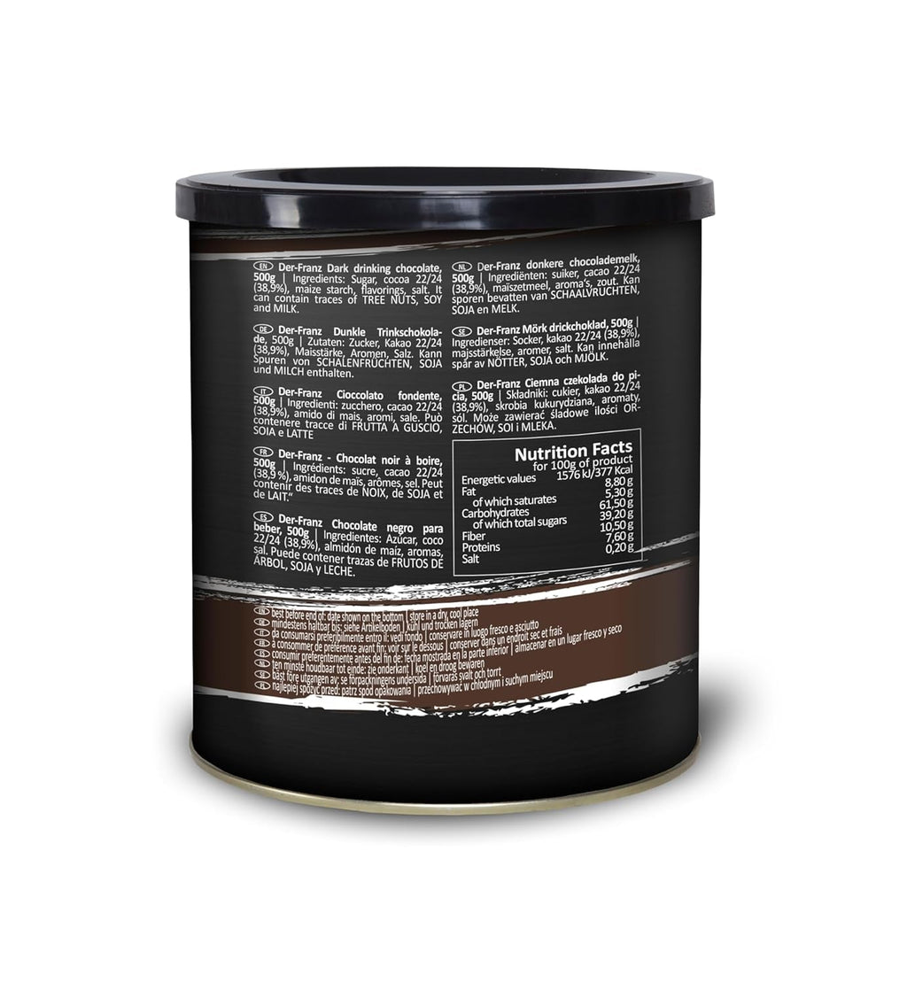 Der-Franz Ciocolată neagră de băut, 2 X 500 G Bomboane de Ciocolata Naty Shop