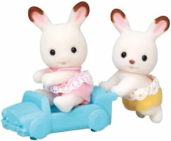 Dvojčata čokoládového králíka Sylvanian Families L5420 - figurky domečku pro panenky Naty Shop Dolls