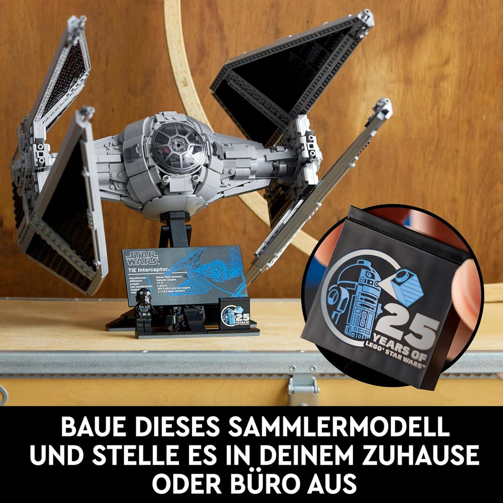 LEGO Star Wars TIE-Abfangjäger, kreativní Bauset aus der Ultimate Collector Series für Erwachsene, Modell eines Sternjägers Steinen, Geschenk für Fans, Sammlerstück, UCS-Set 75382