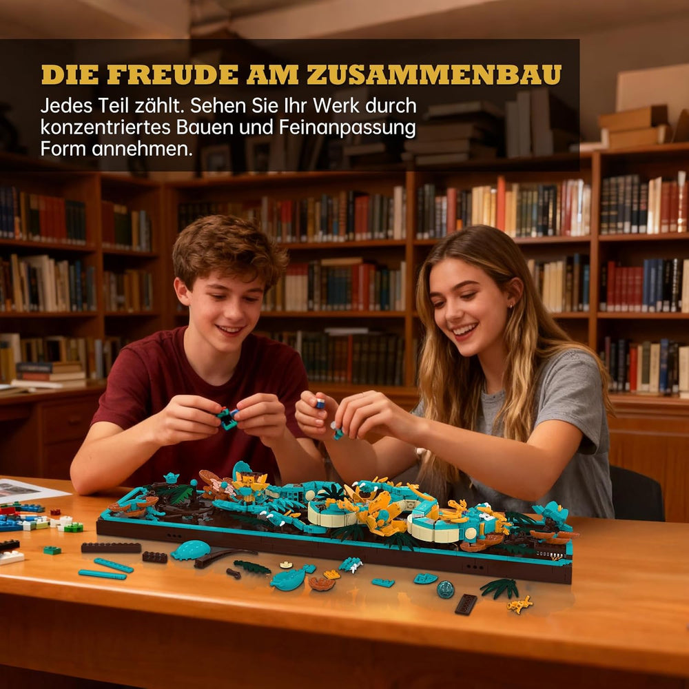 Kit de construcție cu plăci de dragon mitic pentru adulți, jucărie de construcție artistică 3D Divine Loong cu lumini LED și flori, kit de model DIY cu relief de dragon, cadouri creative și decorațiuni (1676 piese)