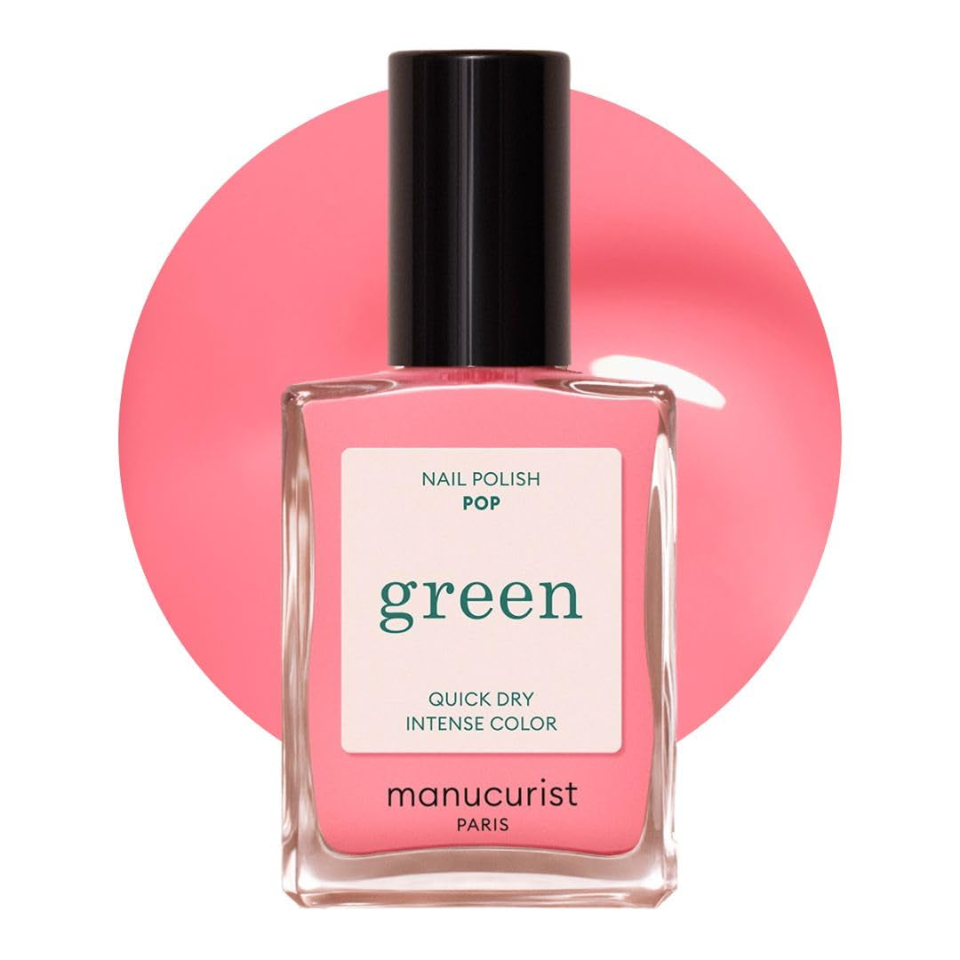 Manucurist Green - Rosy Beige Shell Beige Lak - Rychleschnoucí lak na nehty - DIY Nails - Vegan 12-Free - Rostlinná báze - Lak na nehty - Vyrobeno ve Francii