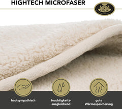 Gözze - Cloud pătură moale cuddly, imitație de piele de oaie, 100% poliester (microfibră), 150 X 200 Cm - Camel Plapumi si pilote Naty Shop