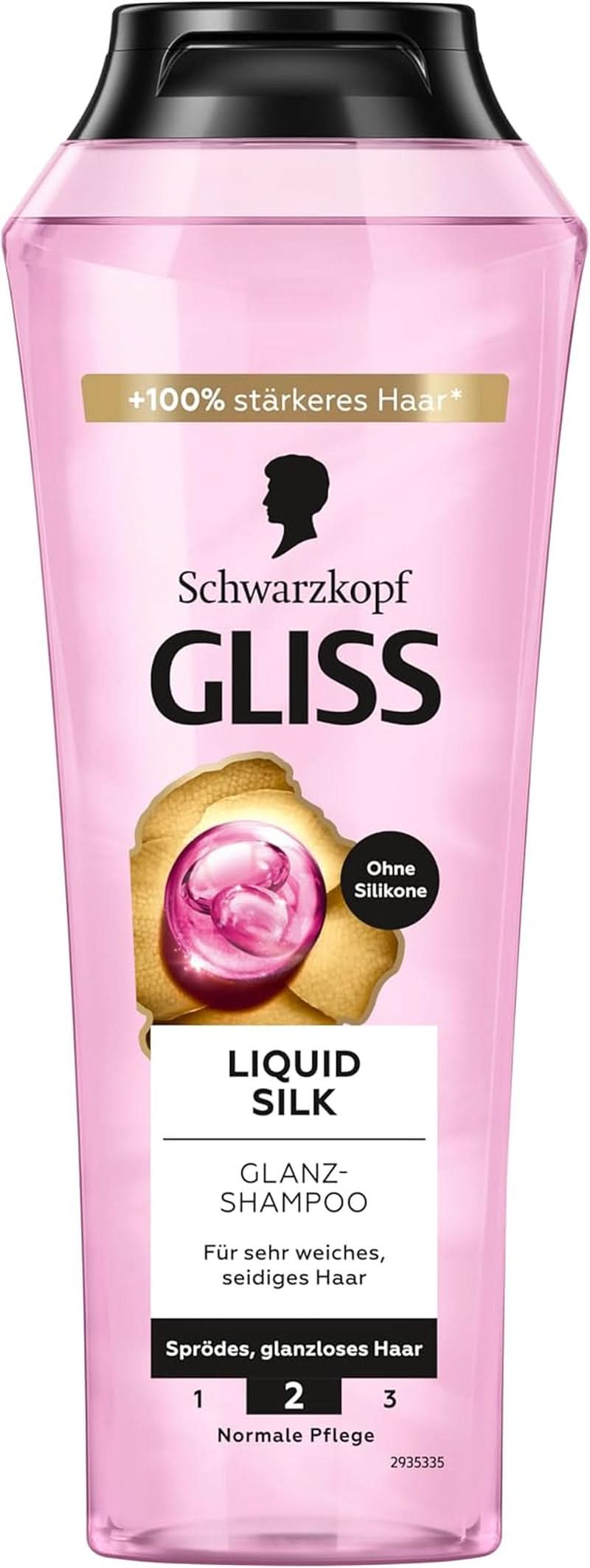 Gliss Shampoo Liquid Silk (250 ml), pro křehké a matné vlasy Sprcha a koupel Naty Shop