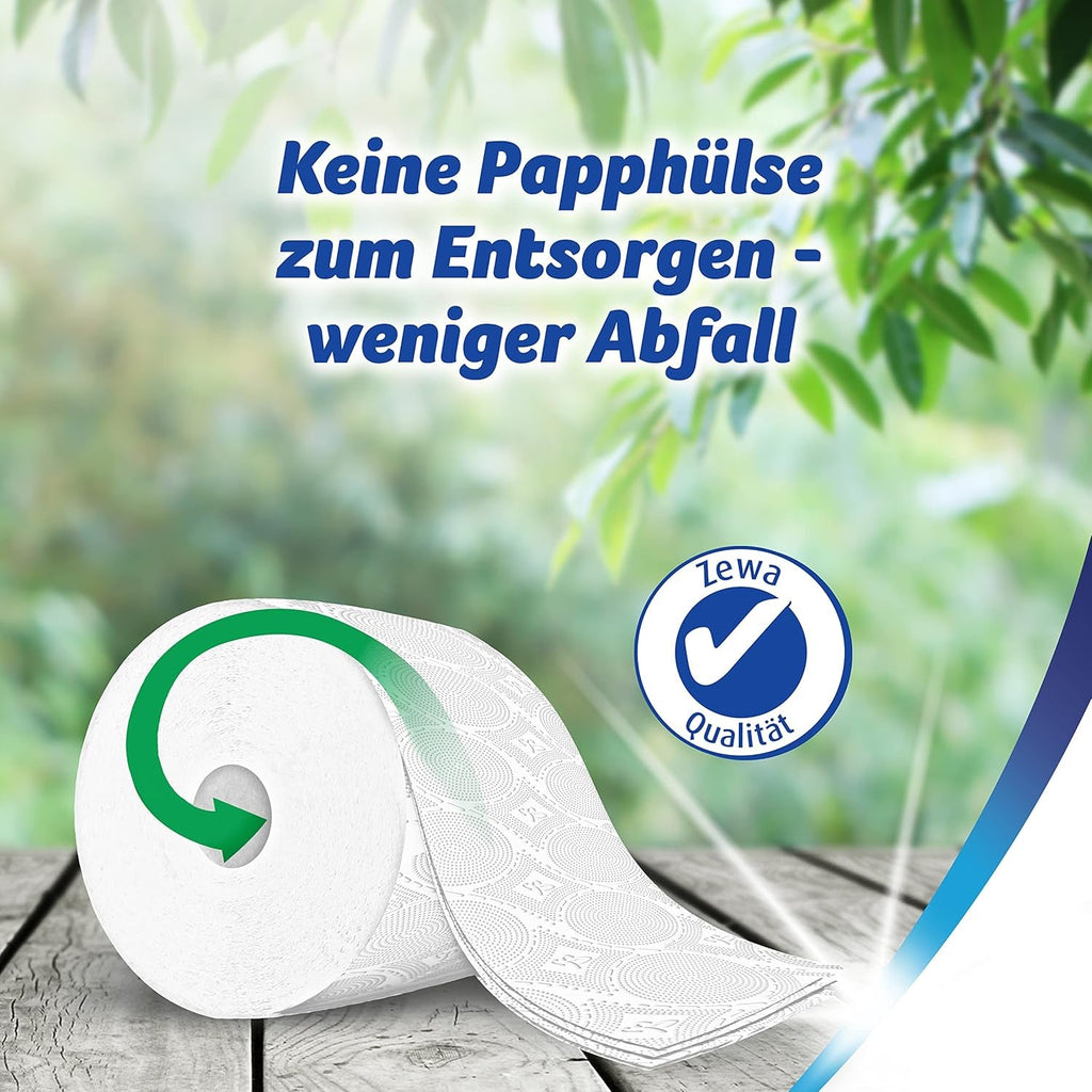 Hârtie igienică Zewa Smart fără manșon, pachet vrac cu 48 de role (6 X 8 X 300 coli)