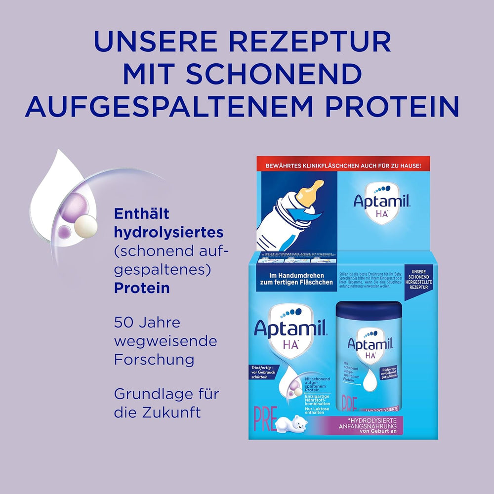 Aptamil HA Pre Ready to Drink – Hydrolyzované mléko pro kojence od narození – 4 x 2 x 90 ml