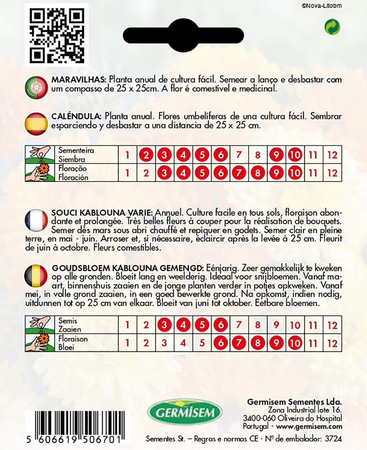 Měsíčky, vícebarevné, EC1507