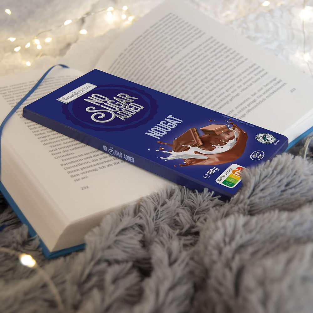 frankonia ČOKOLÁDA BEZ PŘIDANÉHO CUKRU Nugátová čokoláda, bezlepková, 100 g