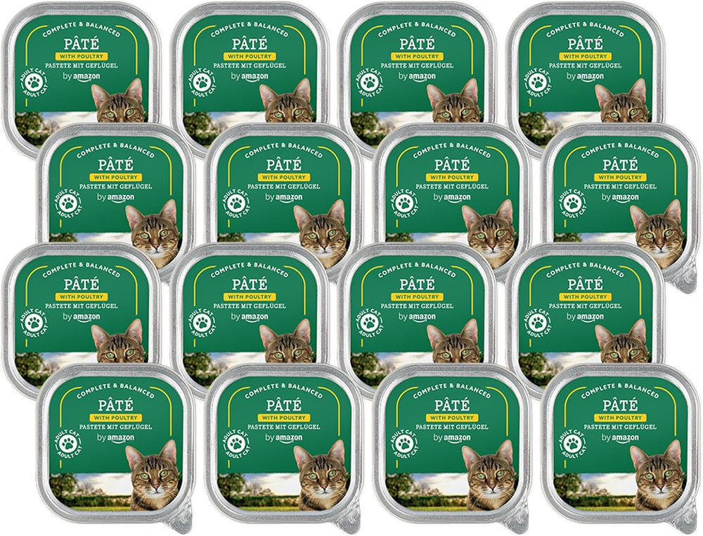 Lifelong by Amazon Katzenfutter, nass, Pastete mit Geflügel, 100 g, 16 Stück