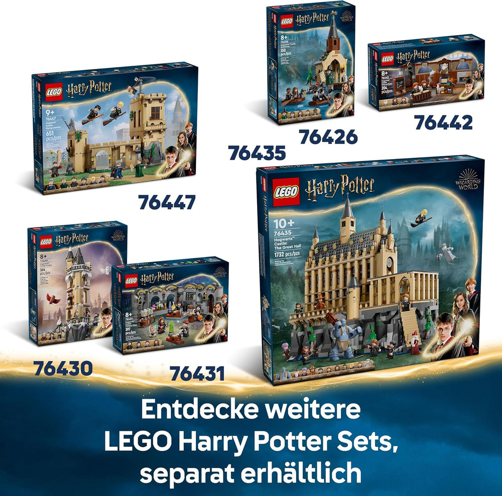 LEGO Harry Potter Schloss Hogwarts: Zauberkunstunterricht, sada se 3 minifigurkami, vč. Hermiona Granger & Ron Weasley, Wingardium Leviosa Funktion, Spielzeug für Mädchen & Jungen ab 8 Jahren 76442