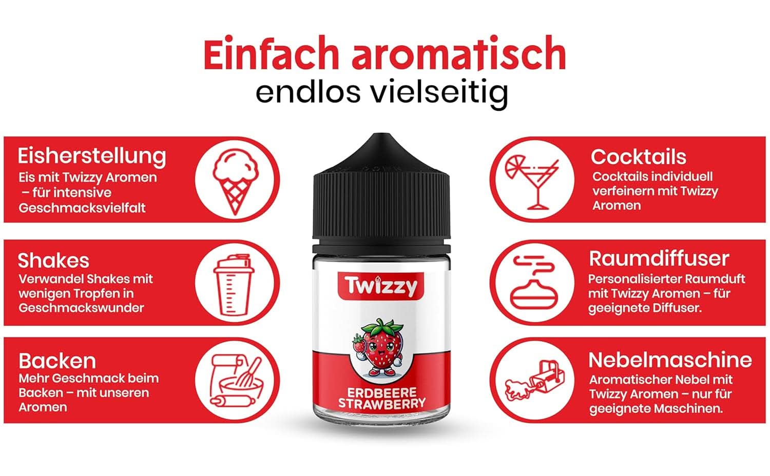 Twizzy koncentrovaná jahodová příchuť, 60 ml Aromas Naty Shop