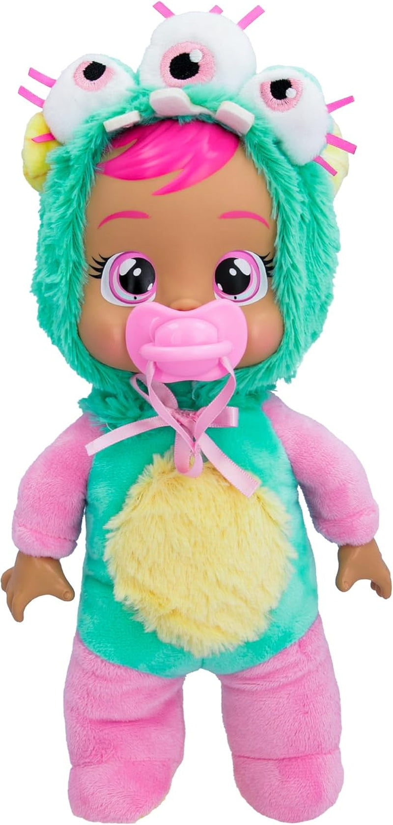 Cry Babies Tiny Cuddles Monster Momo, Plüsch-Baby-Puppe, Tiny Cuddles s osobním pyžamem pro příšerky, das echte Tränen weint, Kinder ab 18+ Monaten