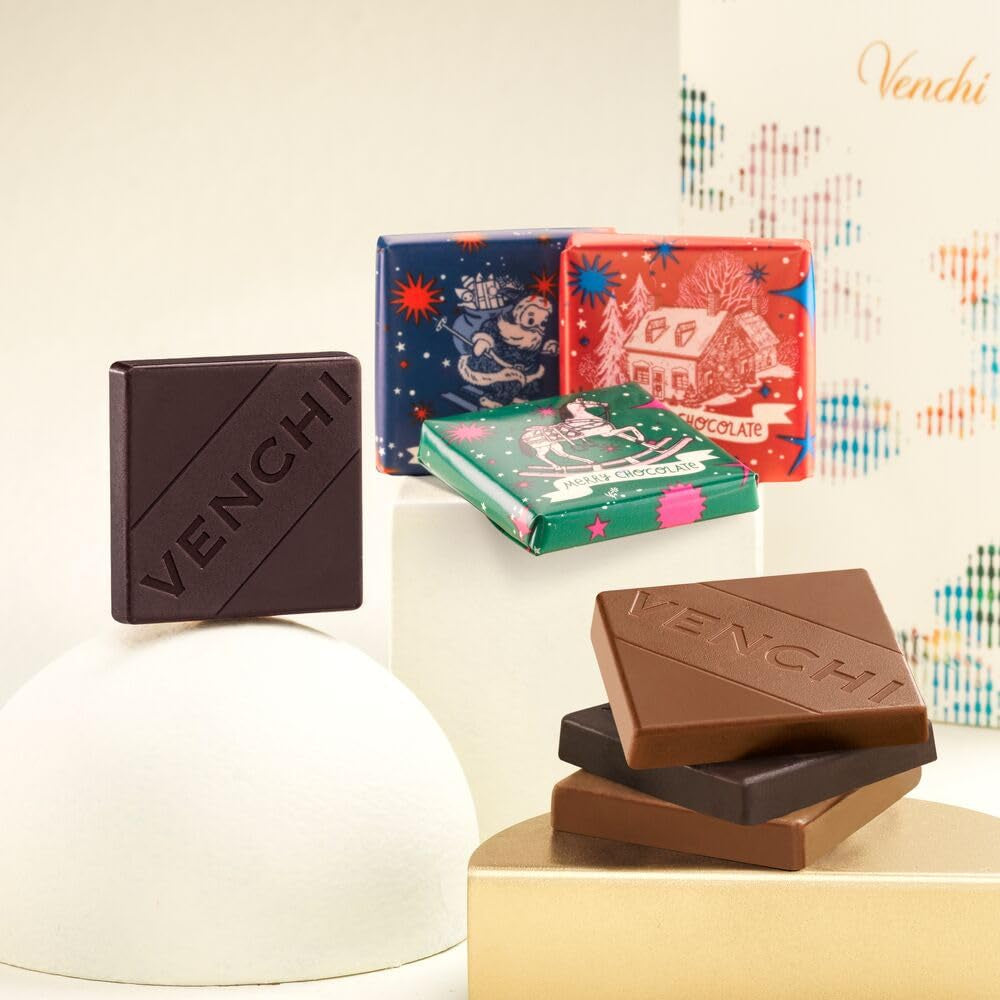 Venchi - Granblend Christmas Collection Assorted, 1 Kg - Fără gluten Bomboane de Ciocolata Naty Shop