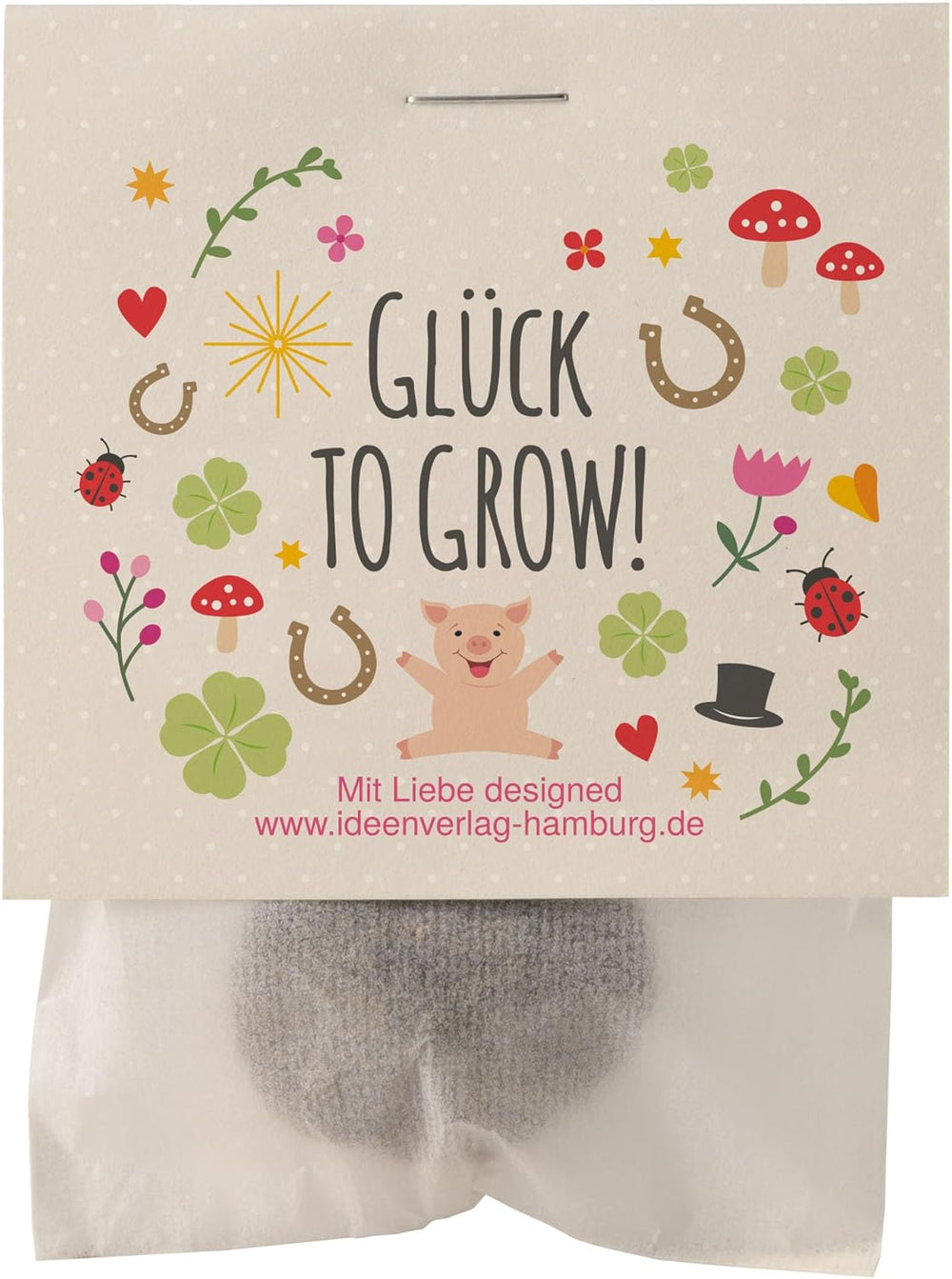 10x "Glück to grow" Semenbomben als Glückbringer 2026 & Blumensamen Geschenk | Mitbringsel Erwachsene & kleine Gastgeschenke Silvester - Kleeblatt Glückbringer Prüfung - inkl. Sada dárkových karet