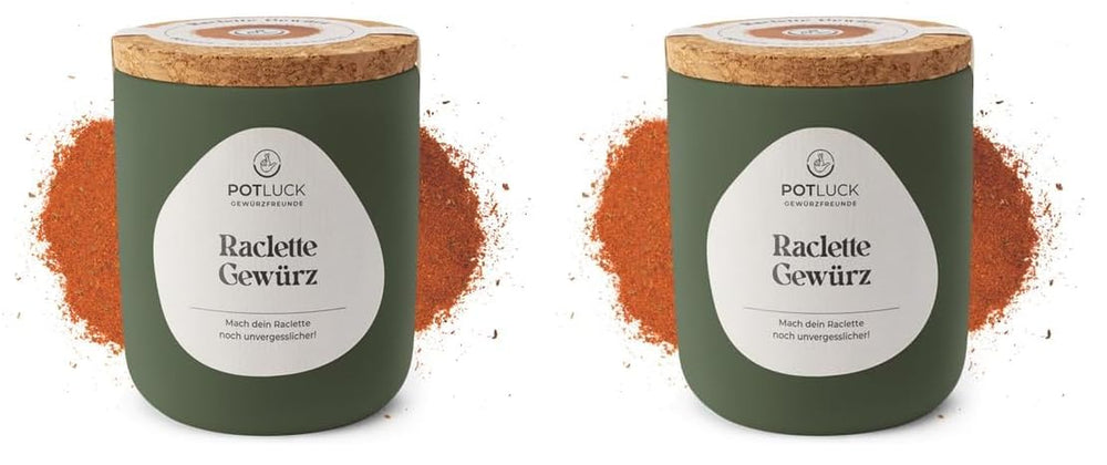Potluck | Raclette Gewürz | Würzmischung im Keramiktopf | 70 g | Veganské, bezlepkové a s přírodními ingrediencemi