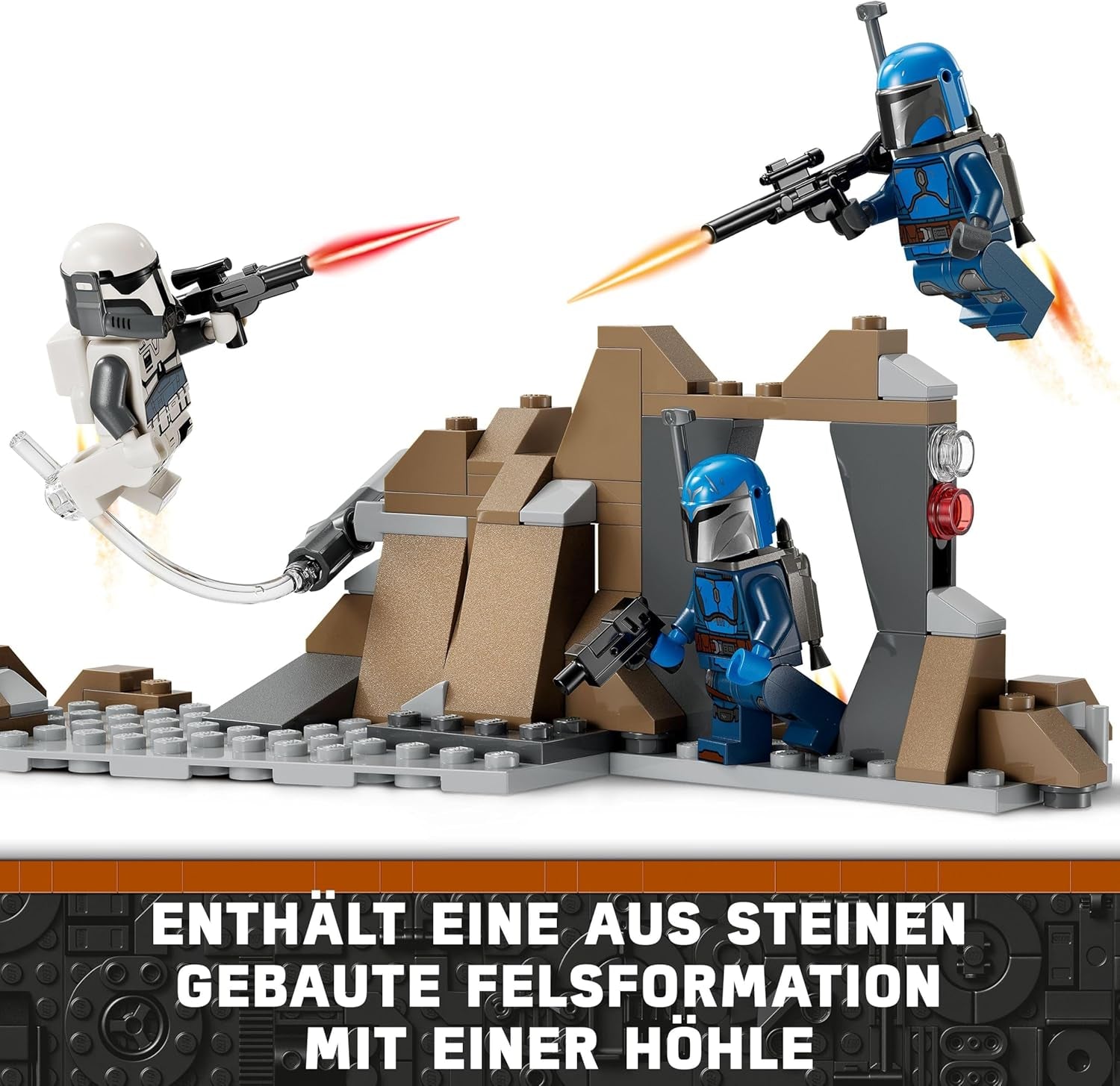 LEGO Star Wars: Mandalorian Ambush on Mandalore Battle Pack, dobrodružná stavebnice pro děti, sběratelská akční sada, nápad na dárek pro chlapce a dívky 75373 Stavebnice Besuche den LEGO-Store