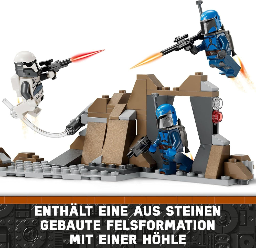LEGO Star Wars: Mandalorian Ambush on Mandalore Battle Pack, dobrodružná stavebnice pro děti, sběratelská akční sada, nápad na dárek pro chlapce a dívky 75373 Stavebnice Besuche den LEGO-Store