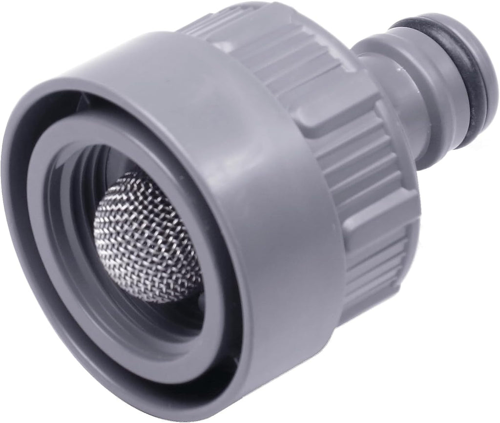 Racord robinet Gardena cu opritor de apă, ieșire apă: conexiune pentru dop de apă (cod articol 8254), ieșire apă (cod articol 8250, 8266), parte a sistemului de conducte (05327-20), gri
