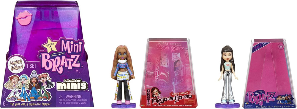 Păpuși Bratz Miniverse MGA's Y2K Nostalgia Flashback Minis Ediție Limitată - PACHET SURPRIZĂ - 2 păpuși Bratz Mini și ambalaj de prezentare - Cadou excelent pentru copii și colecționari cu vârsta de peste 6 ani