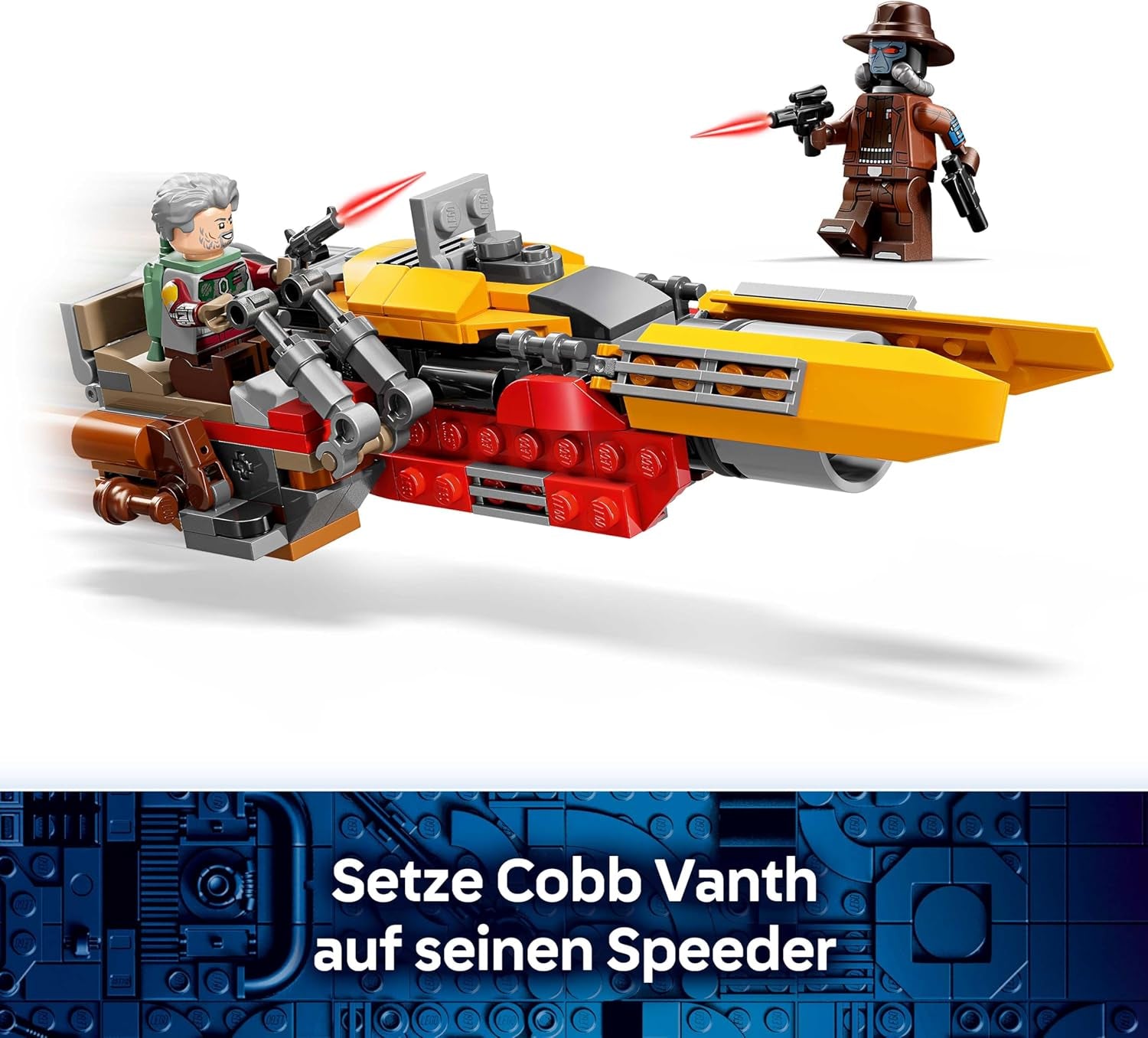 LEGO Star Wars 75437 Cobb Vanths Speeder - vč. Cobb Vanth & Cad Bane Minifiguren sowie Blaster & Jetpack - Geschenk für Jungen ab 7 Jahren und Fans von The Mandalorian