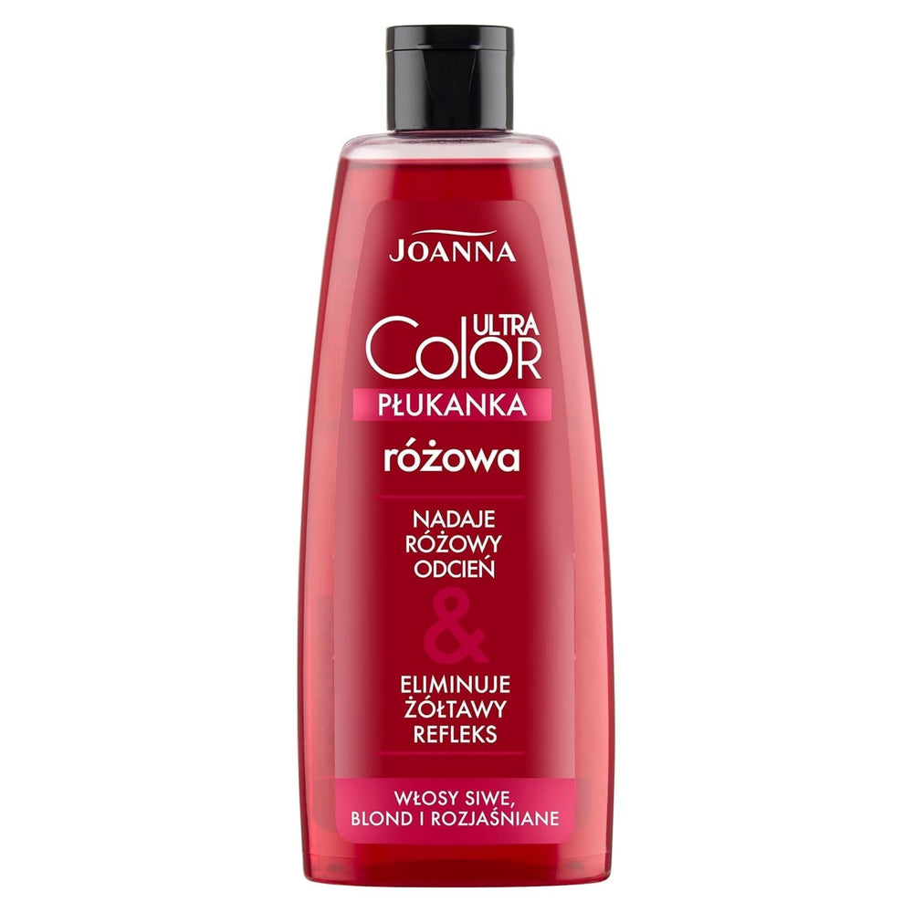 Joanna Ultra Color - Balsam de culoare roz pentru păr blond și deschis - Roz pastel - Strălucire naturală - Elimină nuanța galbenă din părul gri-blond - Efect temporar - 150 ml Vopsea pentru par Naty Shop