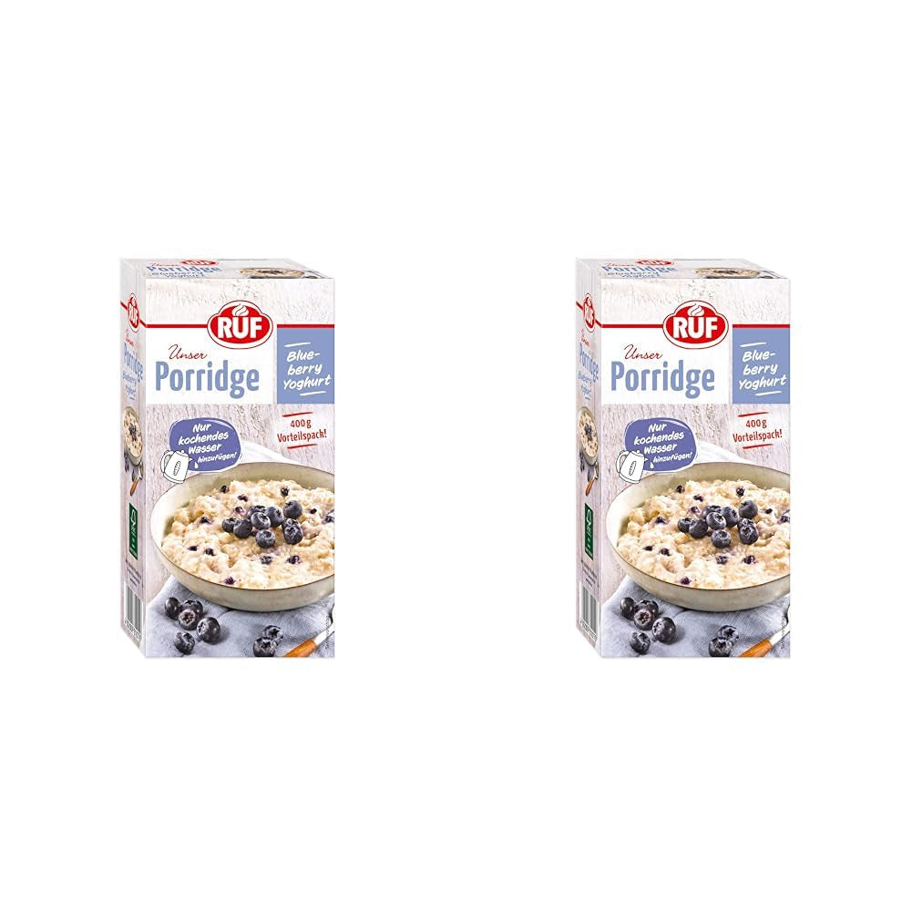 RUF Skořicové jablko ovesné vločky s celými ovesnými vločkami, jemná skořicová příchuť a kousky sušených jablek, svačiny, hromadné balení, 1 x 400 g