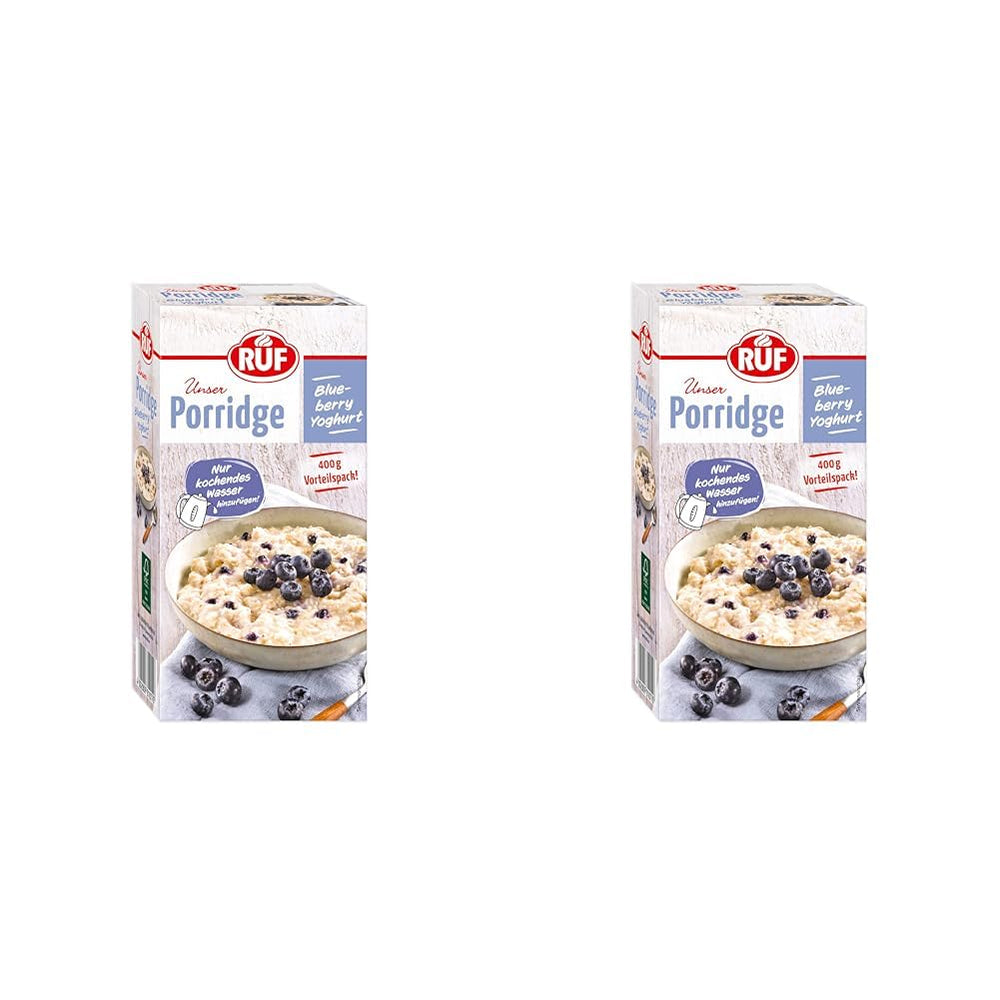 RUF Skořicové jablko ovesné vločky s celými ovesnými vločkami, jemná skořicová příchuť a kousky sušených jablek, svačiny, hromadné balení, 1 x 400 g