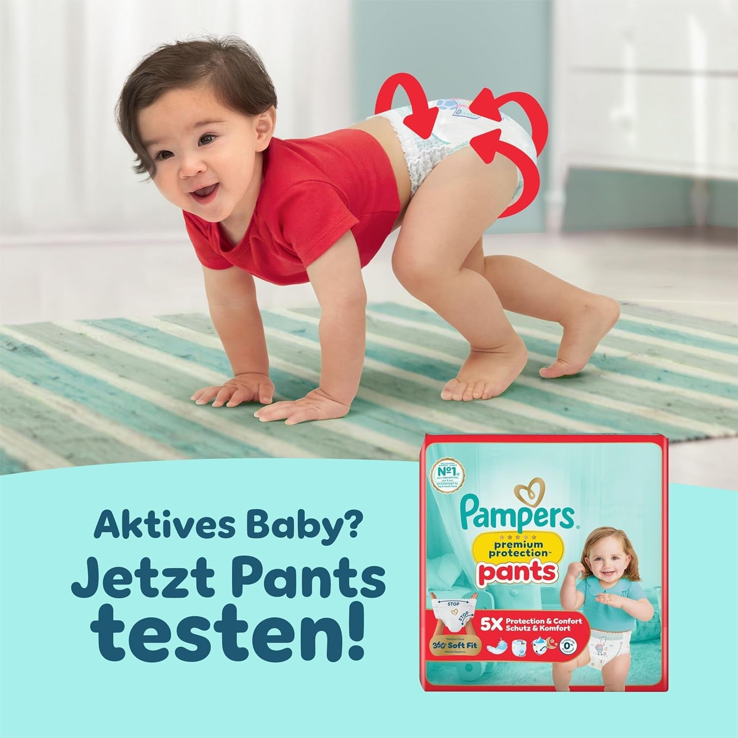 Pampers Premium Protection, velikost 6, 144 plen, 13kg-18kg, naše #1 ochrana kůže a protečení