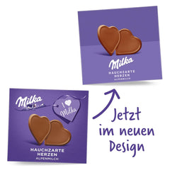 Milka I love Milka Hearts – čokoláda z alpského mléka, která se rozpouští v ústech a jemné lesní lískové oříšky – 10 x 130g