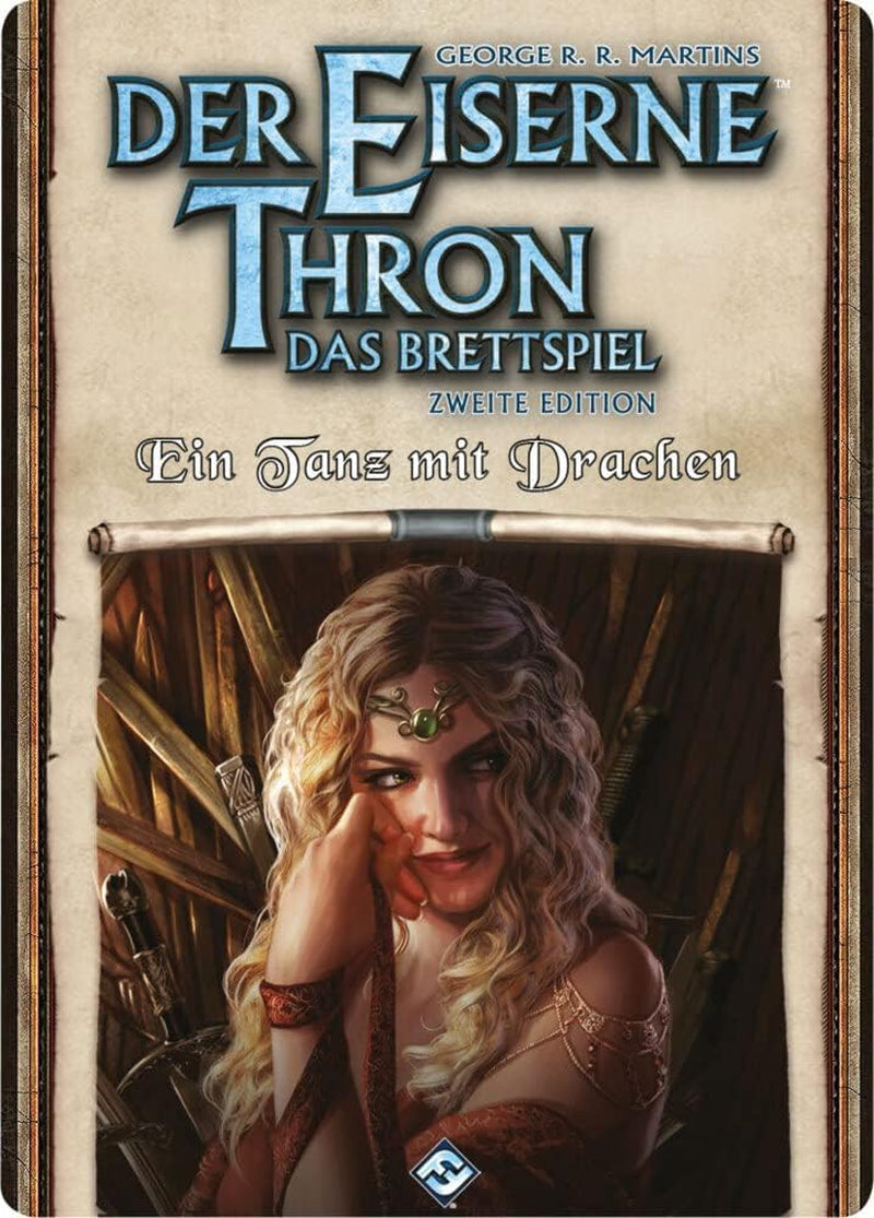 Fantasy Flight Games, Tronul de Fier: Jocul de Societate Ediția a 2-a – Mama Dragonilor, Expansiune, Joc pentru Experți, Joc de Strategie, 3-8 Jucători, Vârste 14+, 180 de minute, Germană