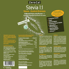 Stévie 1:1 (Erythrit - Stevia) - Natürlicher Zuckerersatzstoff, 1000 G sladidla Naty Shop