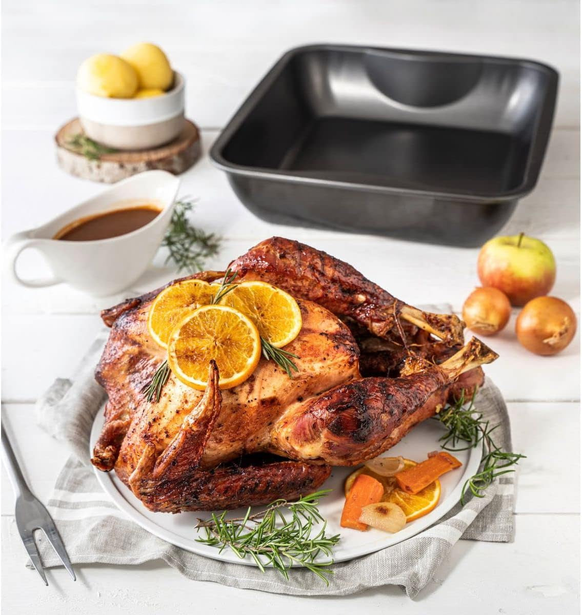 Zenker Xxl-Brat- Und Auslaufform (40 X 8 X 34 Cm) SPECIÁLNÍ VAŘENÍ, Rechteckige Ofenform Mit Antihaftbebeschichtung, Backblech Für Krosse Braten & Saftige Aufläufe (Farbe: Schwarz), Menge: 1 Stück Na pečení formy a plechy