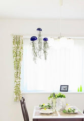 Set Aus Drei Gläsernen Quallen-Luftpflanzen Lila Epoxy Tillandsia Luftpflanzen.
