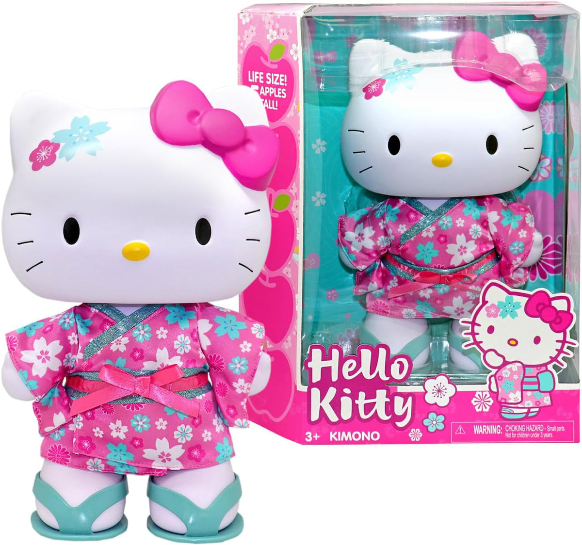 HKTJ5000 Kimono-Puppe, 32 cm große Puppe mit 5 Gelenkpunkten, trägt einen wunderschönen Kimono und Sandalen zum Ausziehen, Spielzeug mit Apfelduft, Berühmtheit