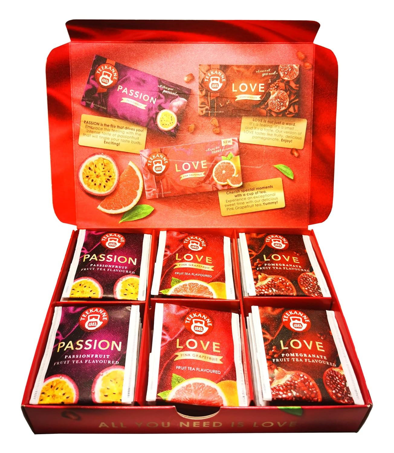 TEEKANNE Love Collection Box Amestec exclusiv de ceai de fructe - 3 X 10 pliculețe - 65 G
