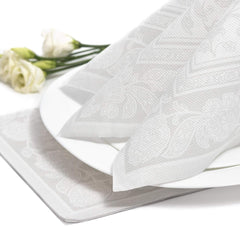 Papstar 11682 50 șervețele "Royal Collection" 1/4 pliere 40 X 40 cm "Ornamente", alb