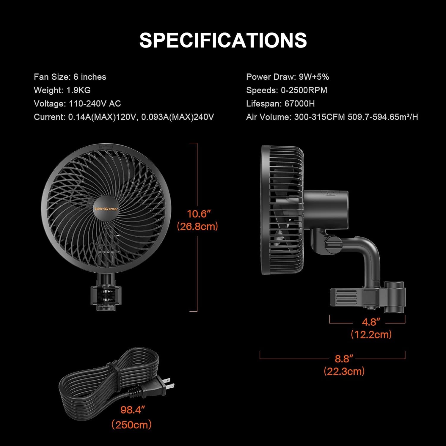 Spider Farmer SF1000 Full Spectrum Stmívatelné LED růstové světlo, Dioda Samsung LM301H EVO, 70x70x160cm sada Full Grow stanu, sada hydroponického pěstebního stanu, ventilační systém