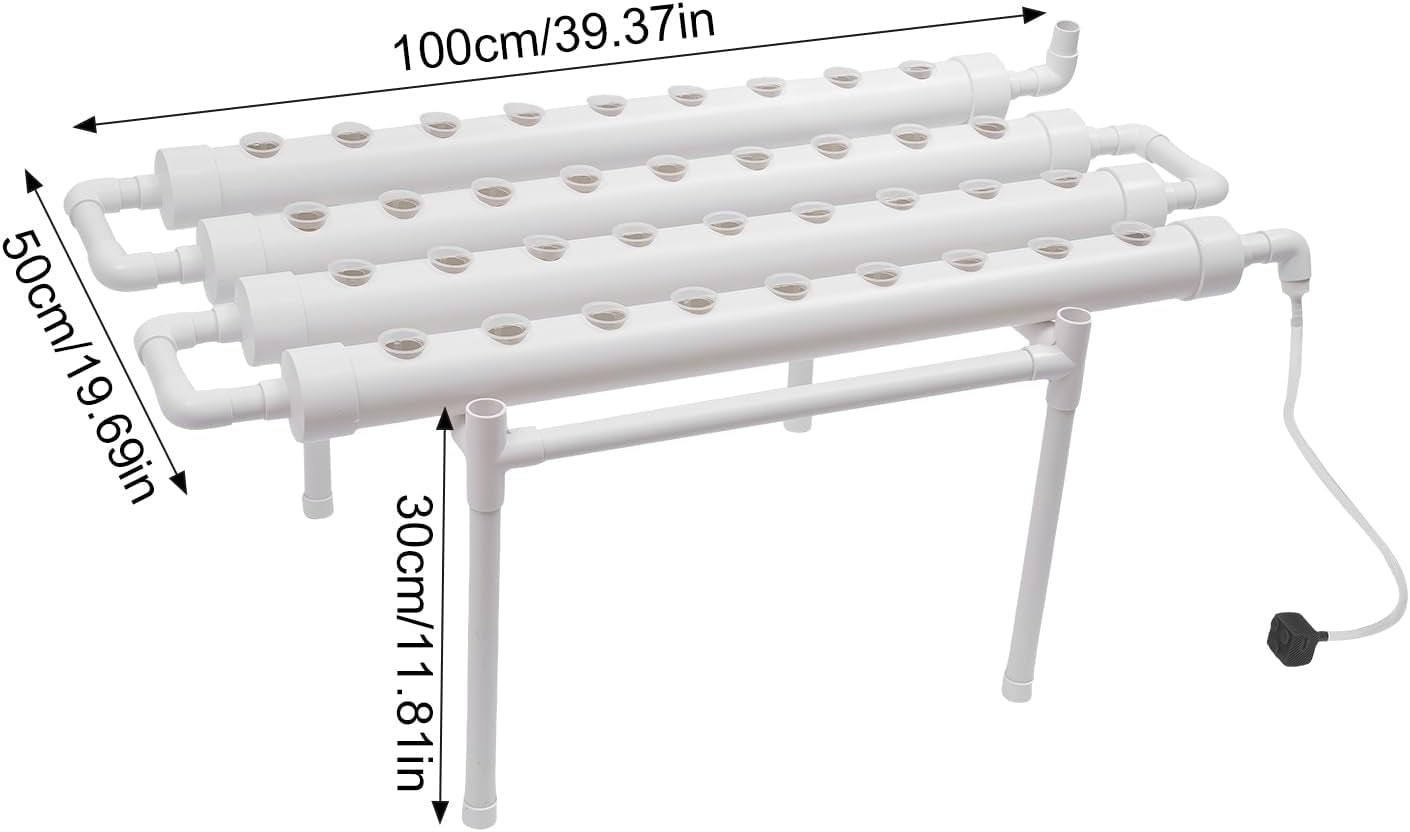 3vrstvá sada pro hydroponické pěstování 108 míst pro výsadbu Hydroponické systémy pěstování rostlin bez půdy Hydroponický systém pěstování rostlin v trubkách pro zeleninu (jedna vrstva s 36 otvory)