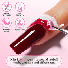 AIMEILI Latex Peel off Tape Nagellack Korrektor Hautschutz Fingerschutz Für Nail Art Palisade Geruchlos Weiß 15Ml