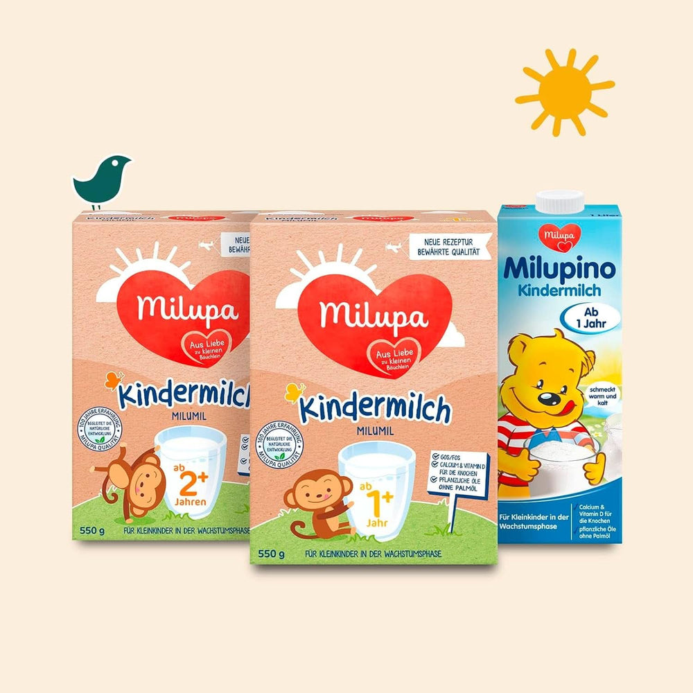Milupa Mléko pro děti Milumil 1 plus - od 1 roku - pro malé děti ve fázi růstu - doprovází přirozený vývoj - 5 x 550 g prášku Mother and Child Naty Shop