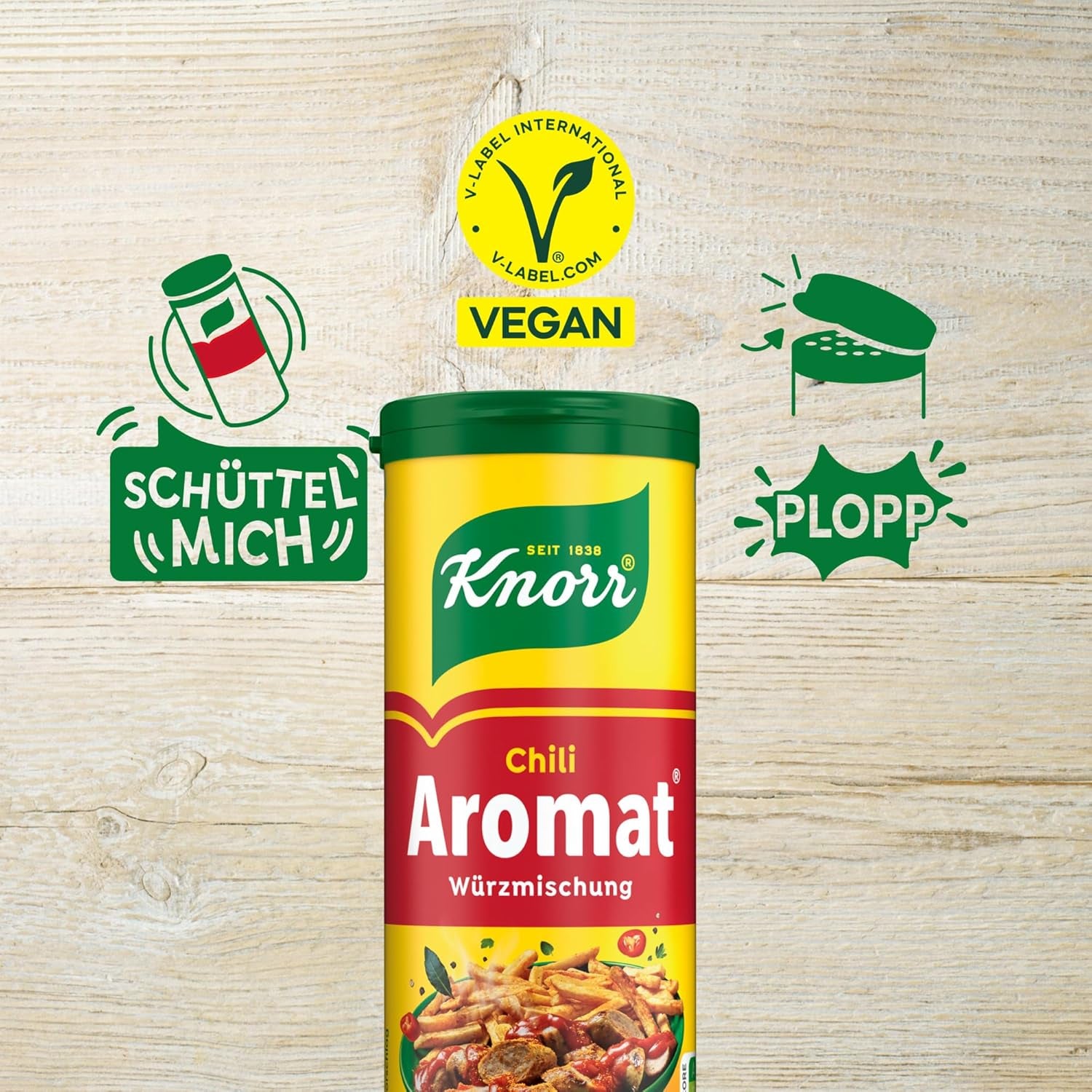 Knorr Würzmischung Chilli s příchutí pro rychlé pokrmy k dochucení a dochucení brambor, těstovin, zeleniny a dalších 90 g