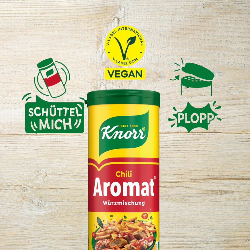 Knorr Würzmischung Chilli s příchutí pro rychlé pokrmy k dochucení a dochucení brambor, těstovin, zeleniny a dalších 90 g