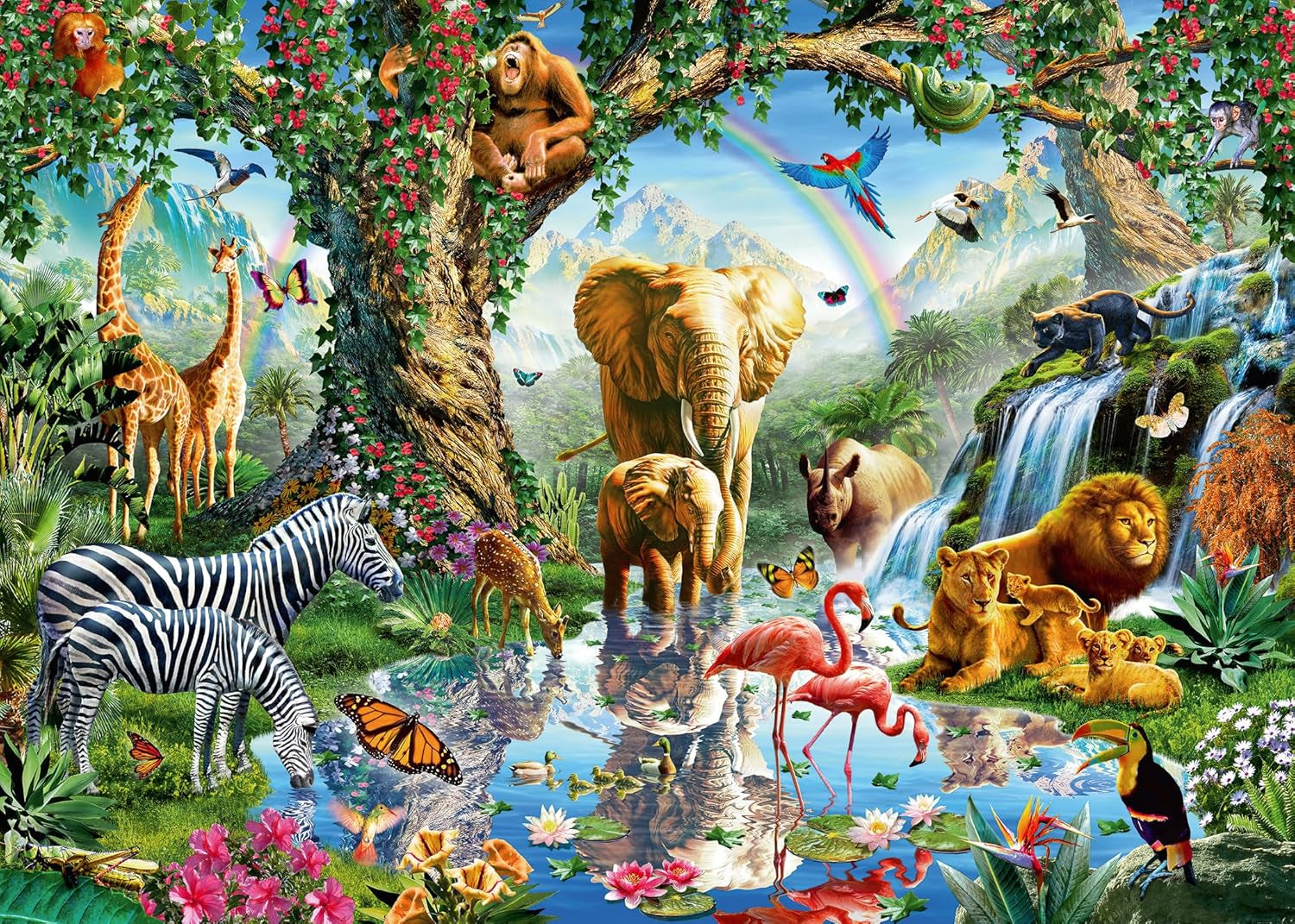 Ravensburger Puzzle 12000682 - Aventura în junglă - Puzzle de 1000 de piese pentru adulți și copii de la 14 ani, Puzzle Naty Shop Design nou