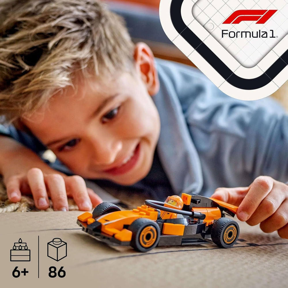 LEGO City Závodník F1 se závodním autem Mclaren - Model formule 1 se závodním autem a minifigurkou - malý dárek pro chlapce a dívky od 6 let nebo fanoušky motoristického sportu 60442 Stavebnice Besuche den LEGO-Store