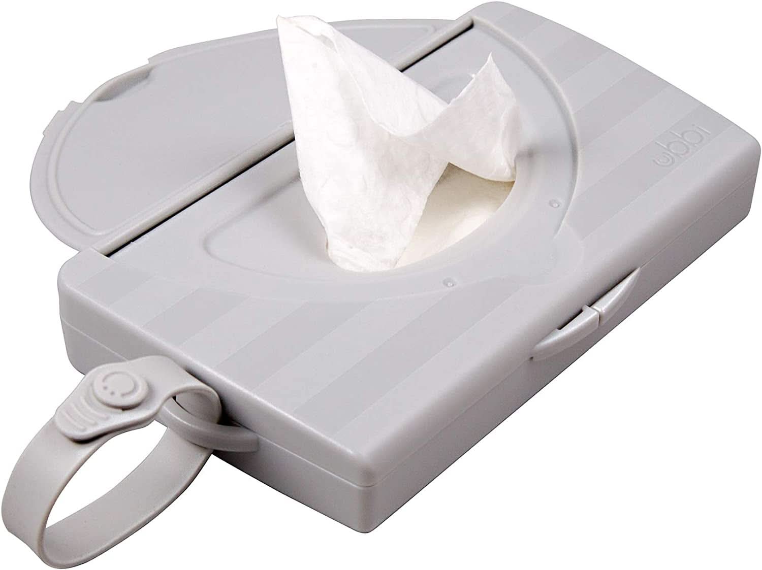 Držák na ubrousky Ubbi on-the-Go Dárek pro miminka, šedé Dětské vlhčené ubrousky Naty Shop