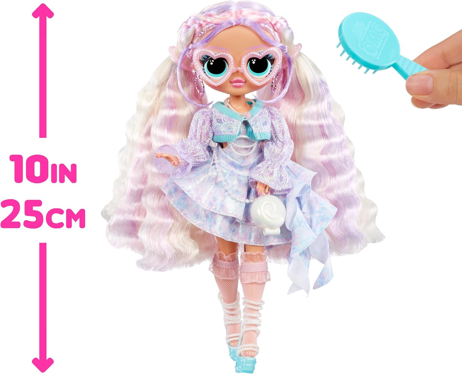 L.O.L. Překvapení! OMG Fashion Doll Pearla s 15 překvapeními - módní panenka s doplňky mořské panny - pro děti od 4 let Naty Shop Dolls